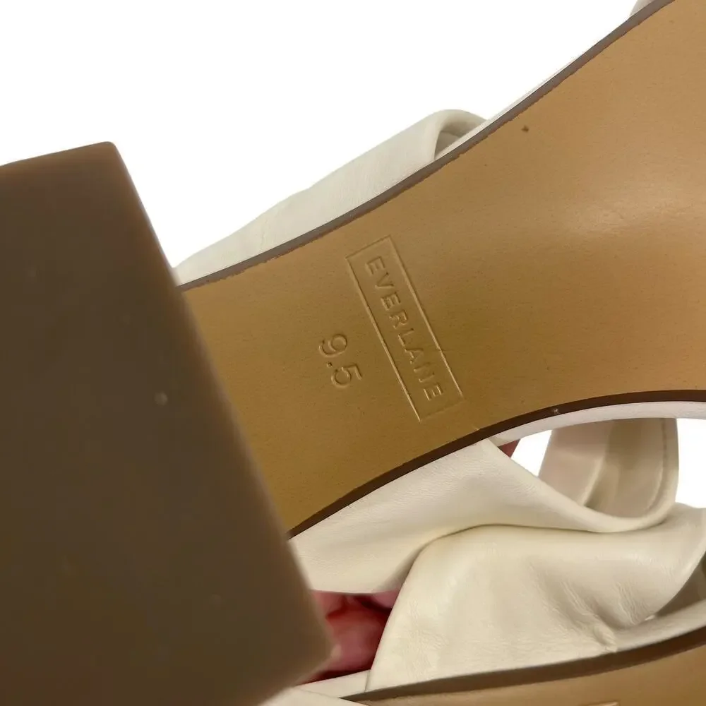 Everlane The Day Twist Heel in White Size 9.5 Summer